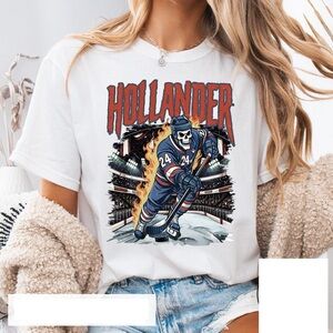 Montreal Hollander Skull Hockey Shirt White